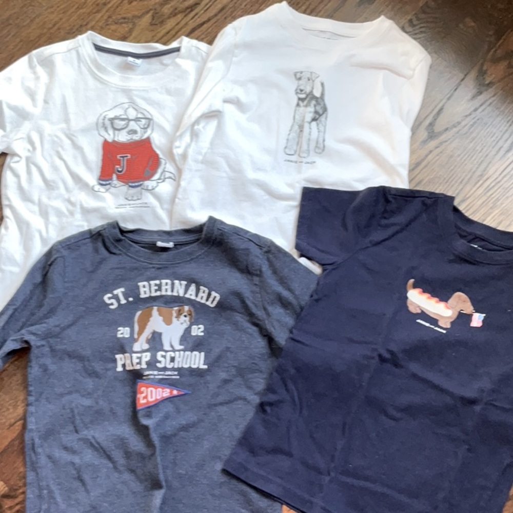 Four size 6 kids Janie and jack shirts